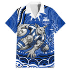Personalized North Melbourne Kangaroos Footy Mascot Hawaiian Shirt Aboriginal Dot Art - Dreamtime Football Mascot