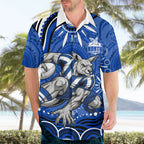 Personalized North Melbourne Kangaroos Footy Mascot Hawaiian Shirt Aboriginal Dot Art - Dreamtime Football Mascot