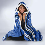 Personalized North Melbourne Kangaroos Footy Mascot Hooded Blanket Aboriginal Dot Art - Dreamtime Football Mascot