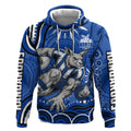 Personalized North Melbourne Kangaroos Footy Mascot Hoodie Aboriginal Dot Art - Dreamtime Football Mascot