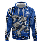 Personalized North Melbourne Kangaroos Footy Mascot Hoodie Aboriginal Dot Art - Dreamtime Football Mascot