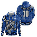 Personalized North Melbourne Kangaroos Footy Mascot Hoodie Aboriginal Dot Art - Dreamtime Football Mascot