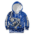 Personalized North Melbourne Kangaroos Footy Mascot Kid Hoodie Aboriginal Dot Art - Dreamtime Football Mascot