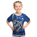 Personalized North Melbourne Kangaroos Footy Mascot Kid T Shirt Aboriginal Dot Art - Dreamtime Football Mascot