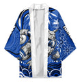 Personalized North Melbourne Kangaroos Footy Mascot Kimono Aboriginal Dot Art - Dreamtime Football Mascot