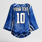 Personalized North Melbourne Kangaroos Footy Mascot Kimono Sleeve Blouse Aboriginal Dot Art - Dreamtime Football Mascot