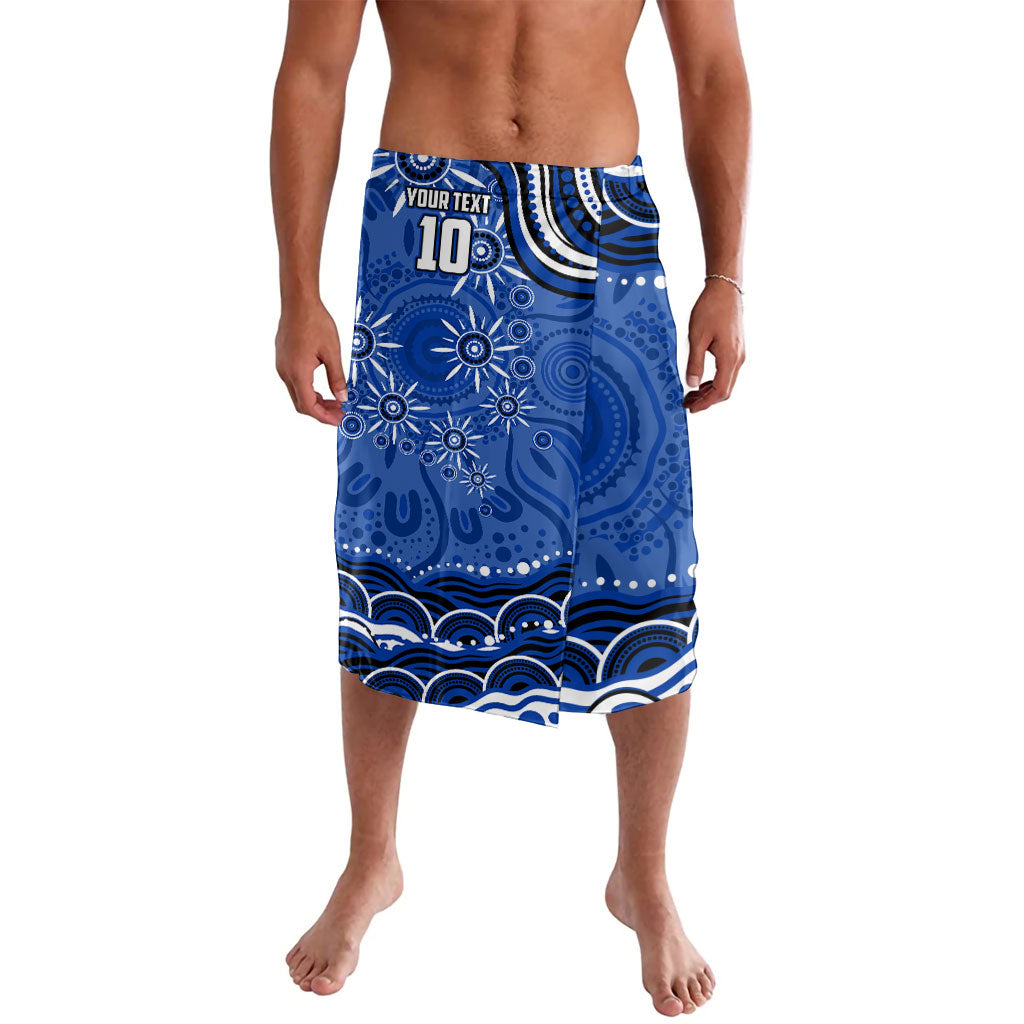 Personalized North Melbourne Kangaroos Footy Mascot Lavalava Aboriginal Dot Art - Dreamtime Football Mascot