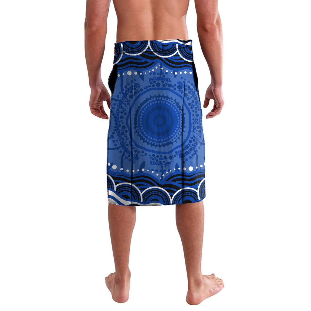 Personalized North Melbourne Kangaroos Footy Mascot Lavalava Aboriginal Dot Art - Dreamtime Football Mascot