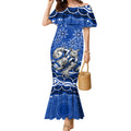 Personalized North Melbourne Kangaroos Footy Mascot Mermaid Dress Aboriginal Dot Art - Dreamtime Football Mascot