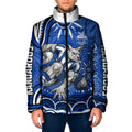 Personalized North Melbourne Kangaroos Footy Mascot Padded Jacket Aboriginal Dot Art - Dreamtime Football Mascot