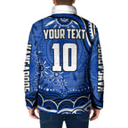 Personalized North Melbourne Kangaroos Footy Mascot Padded Jacket Aboriginal Dot Art - Dreamtime Football Mascot