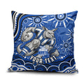 Personalized North Melbourne Kangaroos Footy Mascot Pillow Cover Aboriginal Dot Art - Dreamtime Football Mascot