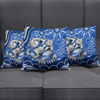 Personalized North Melbourne Kangaroos Footy Mascot Pillow Cover Aboriginal Dot Art - Dreamtime Football Mascot