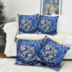 Personalized North Melbourne Kangaroos Footy Mascot Pillow Cover Aboriginal Dot Art - Dreamtime Football Mascot