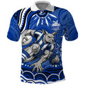 Personalized North Melbourne Kangaroos Footy Mascot Polo Shirt Aboriginal Dot Art - Dreamtime Football Mascot