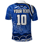 Personalized North Melbourne Kangaroos Footy Mascot Polo Shirt Aboriginal Dot Art - Dreamtime Football Mascot