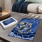 Personalized North Melbourne Kangaroos Footy Mascot Puzzle Aboriginal Dot Art - Dreamtime Football Mascot