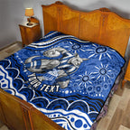 Personalized North Melbourne Kangaroos Footy Mascot Quilt Aboriginal Dot Art - Dreamtime Football Mascot