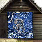 Personalized North Melbourne Kangaroos Footy Mascot Quilt Aboriginal Dot Art - Dreamtime Football Mascot