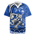 Personalized North Melbourne Kangaroos Footy Mascot Rugby Jersey Aboriginal Dot Art - Dreamtime Football Mascot