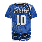 Personalized North Melbourne Kangaroos Footy Mascot Rugby Jersey Aboriginal Dot Art - Dreamtime Football Mascot