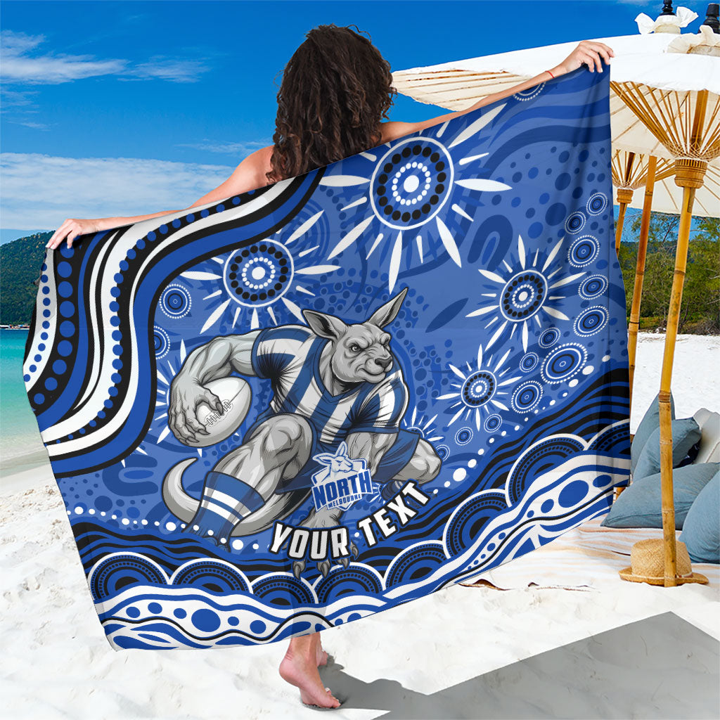 Personalized North Melbourne Kangaroos Footy Mascot Sarong Aboriginal Dot Art - Dreamtime Football Mascot