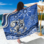 Personalized North Melbourne Kangaroos Footy Mascot Sarong Aboriginal Dot Art - Dreamtime Football Mascot