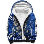 Personalized North Melbourne Kangaroos Footy Mascot Sherpa Hoodie Aboriginal Dot Art - Dreamtime Football Mascot