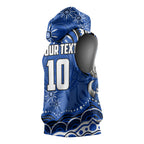 Personalized North Melbourne Kangaroos Footy Mascot Sleeveless Hoodie Aboriginal Dot Art - Dreamtime Football Mascot