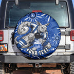 Personalized North Melbourne Kangaroos Footy Mascot Spare Tire Cover Aboriginal Dot Art - Dreamtime Football Mascot