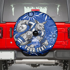 Personalized North Melbourne Kangaroos Footy Mascot Spare Tire Cover Aboriginal Dot Art - Dreamtime Football Mascot
