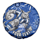 Personalized North Melbourne Kangaroos Footy Mascot Spare Tire Cover Aboriginal Dot Art - Dreamtime Football Mascot