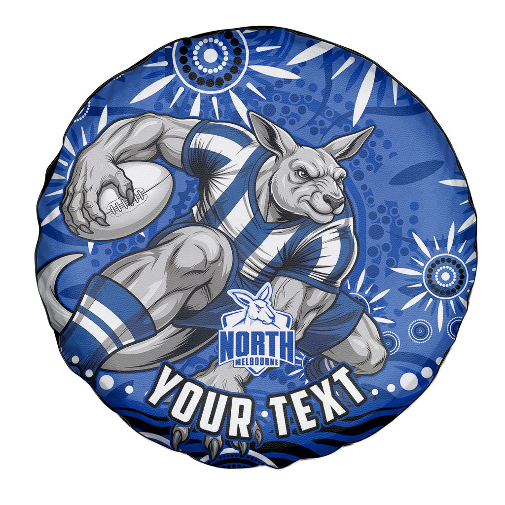 Personalized North Melbourne Kangaroos Footy Mascot Spare Tire Cover Aboriginal Dot Art - Dreamtime Football Mascot