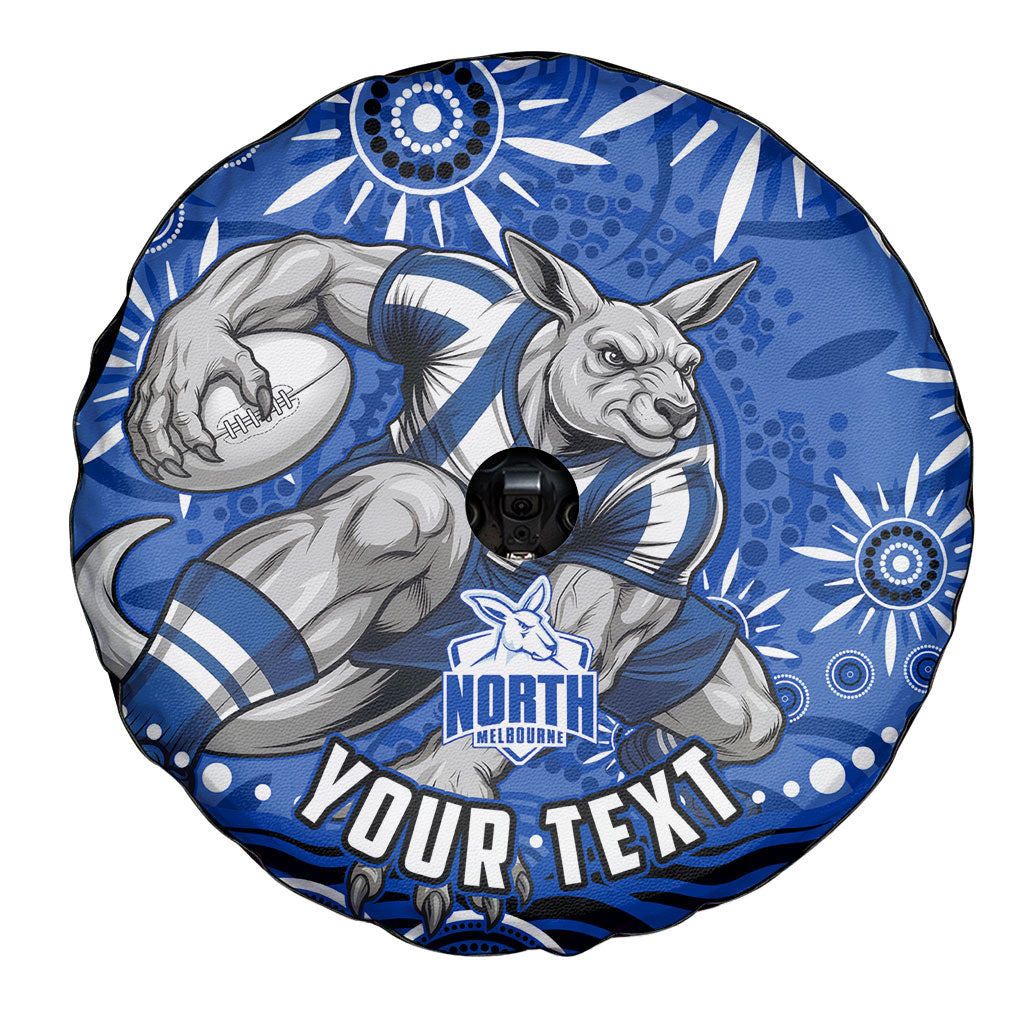 Personalized North Melbourne Kangaroos Footy Mascot Spare Tire Cover Aboriginal Dot Art - Dreamtime Football Mascot