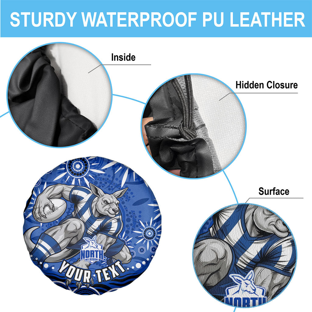 Personalized North Melbourne Kangaroos Footy Mascot Spare Tire Cover Aboriginal Dot Art - Dreamtime Football Mascot