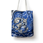 Personalized North Melbourne Kangaroos Footy Mascot Tote Bag Aboriginal Dot Art - Dreamtime Football Mascot