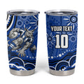 Personalized North Melbourne Kangaroos Footy Mascot Tumbler Cup Aboriginal Dot Art - Dreamtime Football Mascot