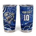 Personalized North Melbourne Kangaroos Footy Mascot Tumbler Cup Aboriginal Dot Art - Dreamtime Football Mascot