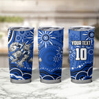 Personalized North Melbourne Kangaroos Footy Mascot Tumbler Cup Aboriginal Dot Art - Dreamtime Football Mascot