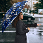 Personalized North Melbourne Kangaroos Footy Mascot Umbrella Aboriginal Dot Art - Dreamtime Football Mascot
