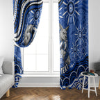 Personalized North Melbourne Kangaroos Footy Mascot Window Curtain Aboriginal Dot Art - Dreamtime Football Mascot