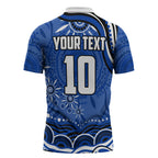 Personalized North Melbourne Kangaroos Footy Mascot Zipper Polo Shirt Aboriginal Dot Art - Dreamtime Football Mascot