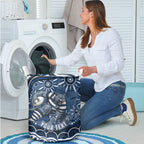 Personalized Geelong Cats Rugby Mascot Laundry Basket Aboriginal Dot Art - Dreamtime Football Mascot