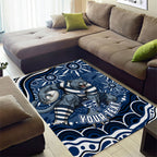 Personalized Geelong Cats Rugby Mascot Area Rug Aboriginal Dot Art - Dreamtime Football Mascot