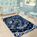 Personalized Geelong Cats Rugby Mascot Area Rug Aboriginal Dot Art - Dreamtime Football Mascot