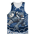 Personalized Geelong Cats Rugby Mascot Basketball Jersey Aboriginal Dot Art - Dreamtime Football Mascot