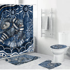 Personalized Geelong Cats Rugby Mascot Bathroom Set Aboriginal Dot Art - Dreamtime Football Mascot