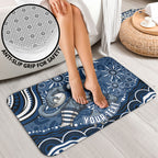 Personalized Geelong Cats Rugby Mascot Bathroom Set Aboriginal Dot Art - Dreamtime Football Mascot