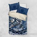 Personalized Geelong Cats Rugby Mascot Bedding Set Aboriginal Dot Art - Dreamtime Football Mascot