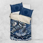Personalized Geelong Cats Rugby Mascot Bedding Set Aboriginal Dot Art - Dreamtime Football Mascot
